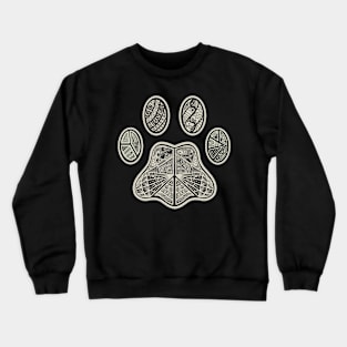 Dog Paw Artwork for Dog Lover Crewneck Sweatshirt